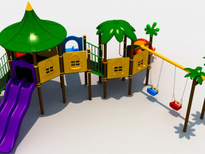 outdoor jungle playground 3D मॉडल