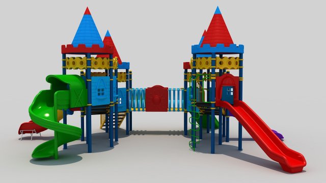 outdoor castle playground 3Dモデル .c4d .max .obj .3ds .fbx .stl .blend 