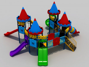 outdoor castle playground 3Dモデル
