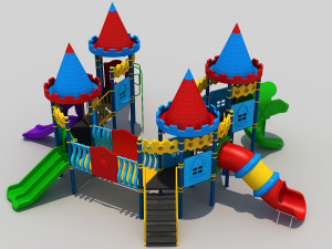 outdoor castle playground 3Dモデル