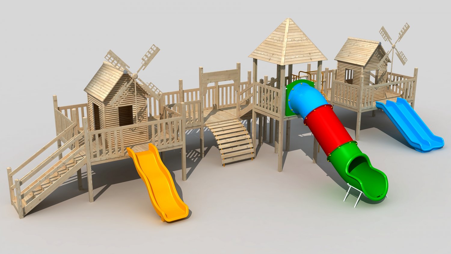 wooden playground 3D Модель in Детская площадка 3DExport