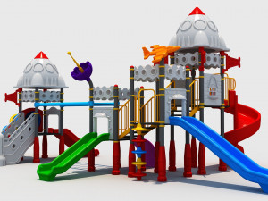outdoor space playground 3D Model