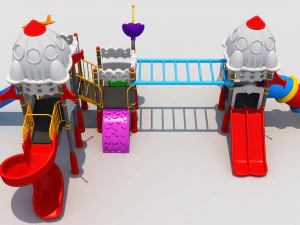 outdoor space playground 3D Model