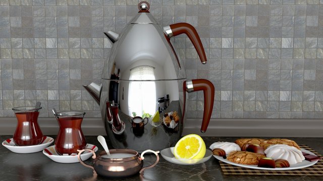 tea time 3Dモデル .c4d .max .obj .3ds .fbx .stl .blend