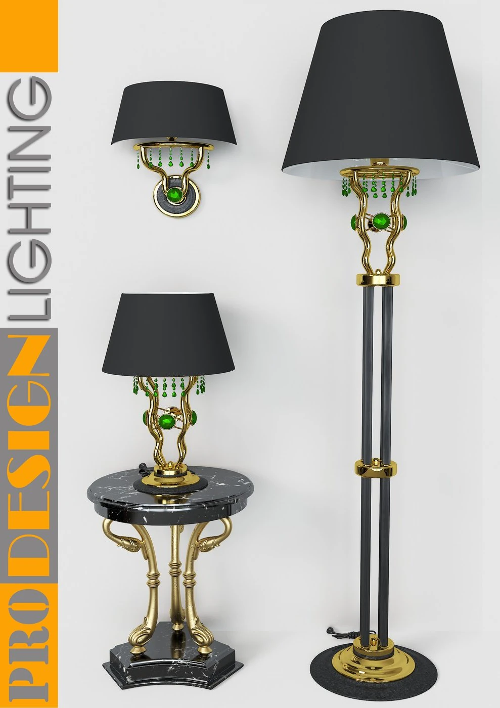 indoor light set 3D Model .c4d .max .obj .3ds .fbx .stl .blend 
