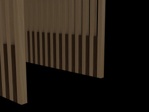 serial planes wooden chair 3D 모델
