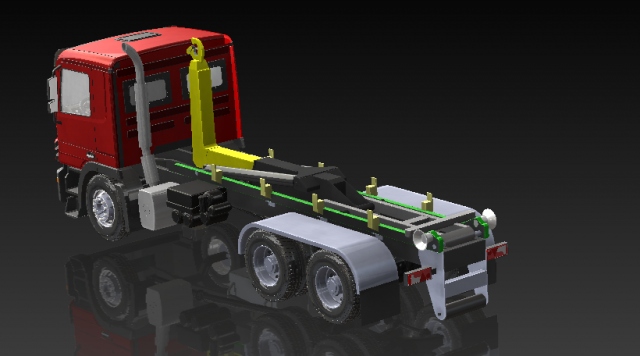 mercedes truck for lifting 3D Model .c4d .max .obj .3ds .fbx .stl .blend 