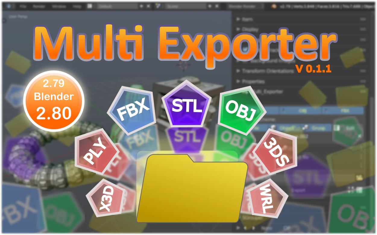 multi expoter v 011 3D Model .c4d .max .obj .3ds .fbx .stl .blend