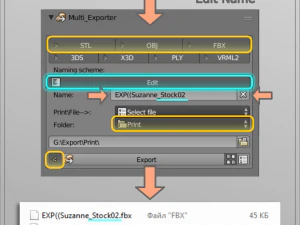 multi expoter v 011 3D Model