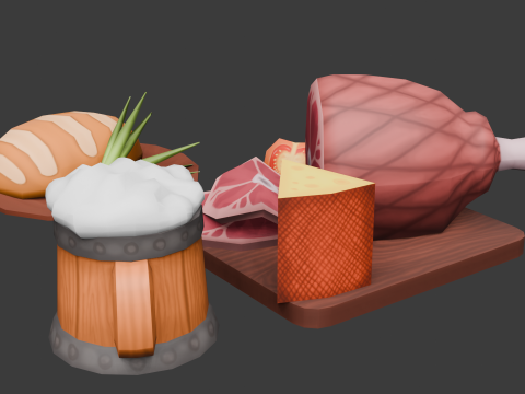 Low poly food 3D 模型