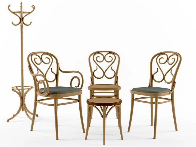 ton chair 3D Model .c4d .max .obj .3ds .fbx .stl .blend 