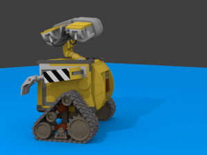 wall-e non armature rig test 3Dモデル