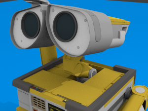 wall-e non armature rig test 3Dモデル