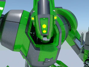 green robot rigged 3D Model