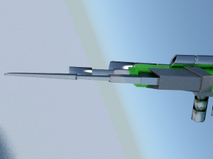 green robot rigged 3D Model
