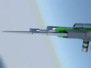 green robot rigged 3D Model