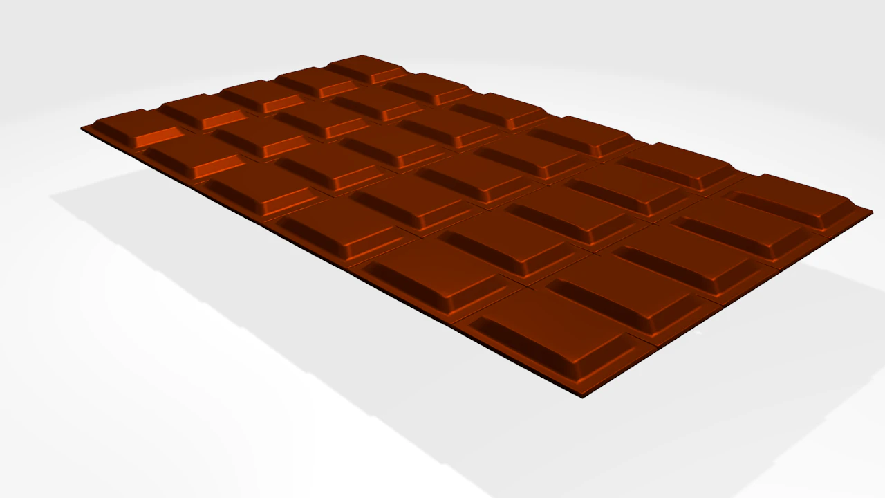chocolate bar 3D Model .c4d .max .obj .3ds .fbx .stl .blend 