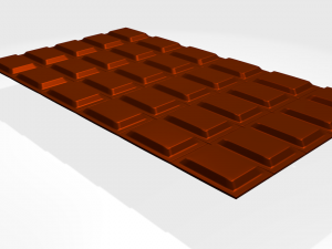 chocolate bar 3D 모델