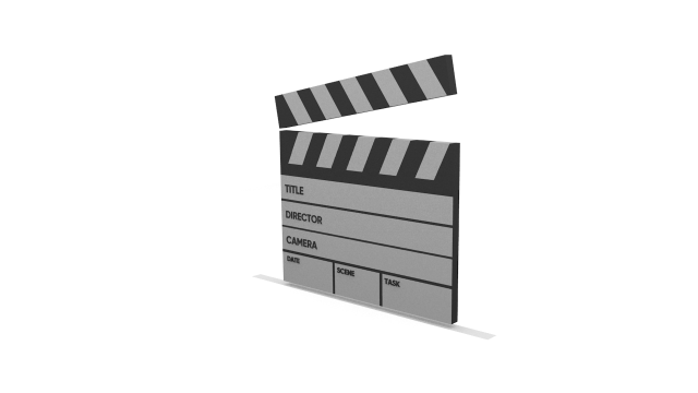 cinema clapperboard 3Dモデル .c4d .max .obj .3ds .fbx .stl .blend 