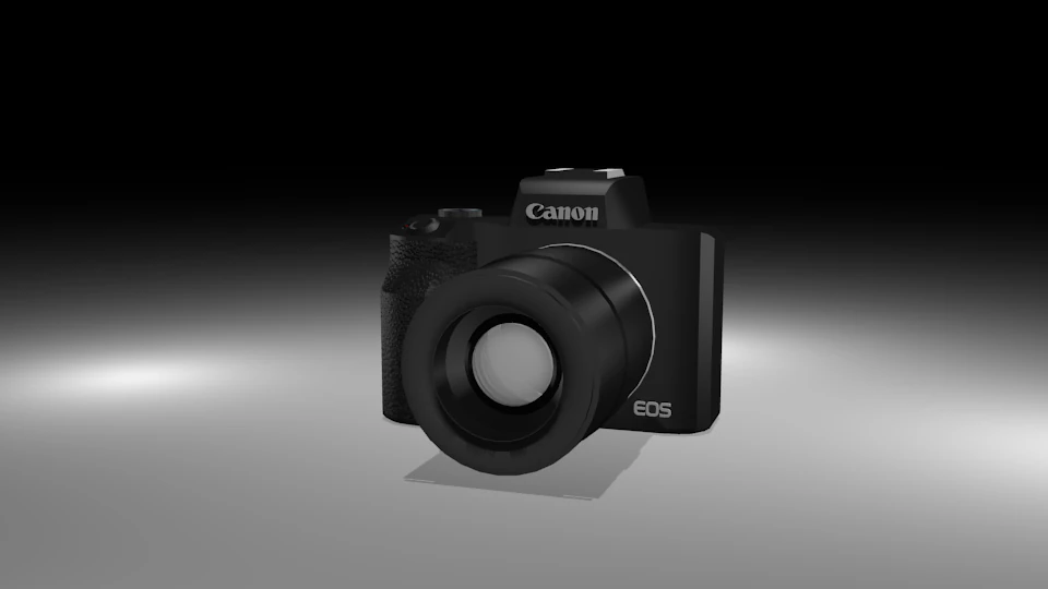 canon eos m50 2018 3D Model .c4d .max .obj .3ds .fbx .stl .blend