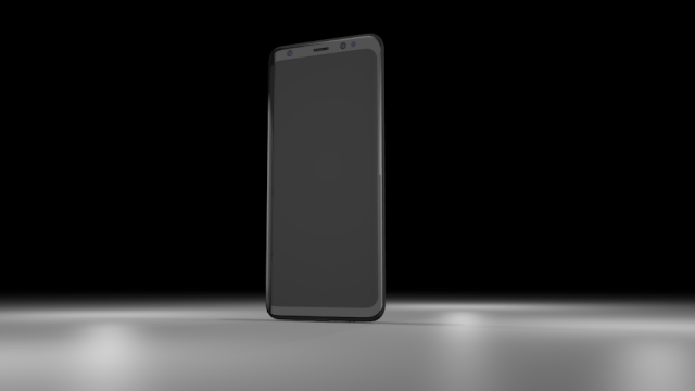 samsung galaxy s8 2017 light blue 3D Модель .c4d .max .obj .3ds .fbx .stl .blend 