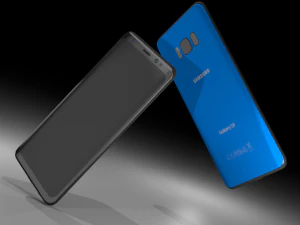 samsung galaxy s8 2017 light blue 3D Model