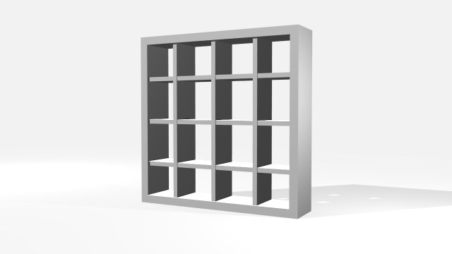 ikea bookshelf - realistic 3D Model .c4d .max .obj .3ds .fbx .stl .blend 