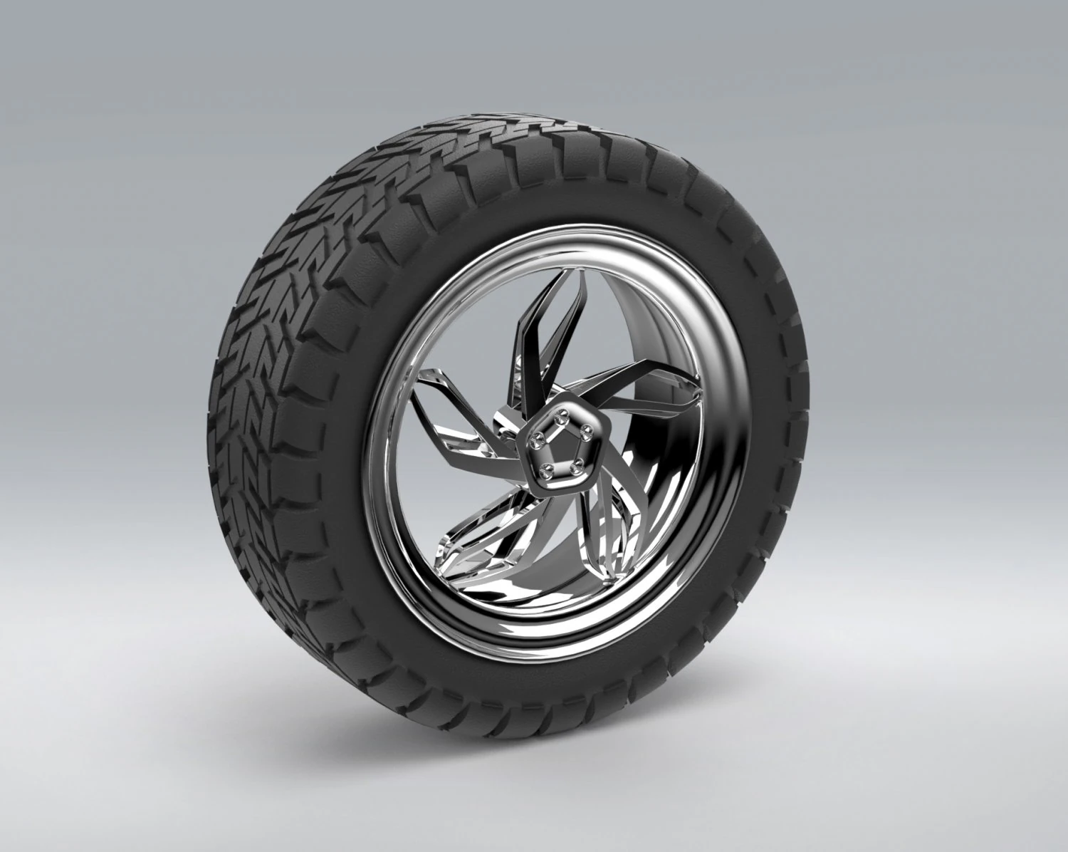 rim and tire 3D Model .c4d .max .obj .3ds .fbx .stl .blend 