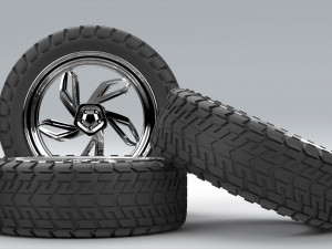 rim and tire 3D 모델