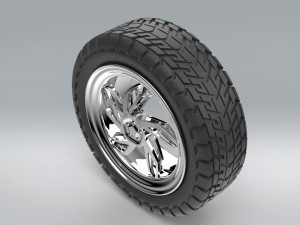 rim and tire 3D 모델