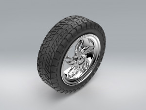 rim and tire 3D 모델