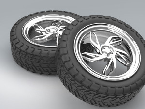 rim and tire 3D 모델