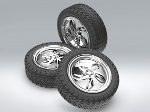 rim and tire 3D 모델