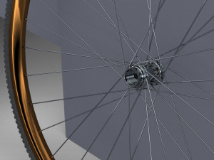 Bicycle rim with tire off-road 3D Модель