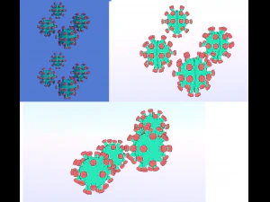 Modello 3d di coronavirus covid-19 2020 Modello 3D
