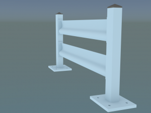 guardrail bikers highway 3Dモデル