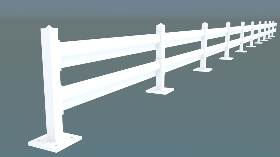 guardrail bikers protect 3D Model .c4d .max .obj .3ds .fbx .stl .blend 