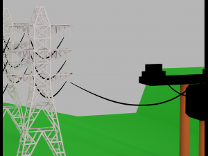 electric power tower 3D Модель