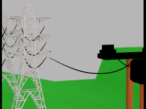 электроэнергетическая башня 3D Модель