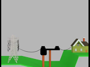 электроэнергетическая башня 3D Модель