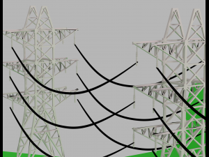 electric power tower 3D Модель