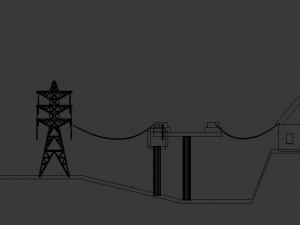 electric power tower 3D Модель
