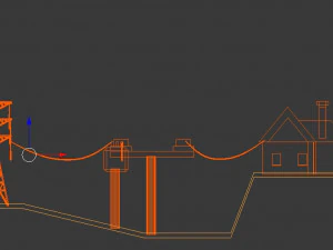 электроэнергетическая башня 3D Модель