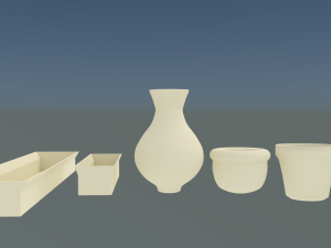 collection of pots for plants and flowers 3D Baskı Modeli