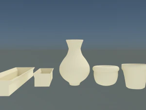 식물과 꽃을 위한 화분 모음 3D 프린트 모델