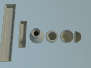 collection of pots for plants and flowers Modèles 3D en vedette