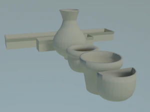 collection of pots for plants and flowers 3D Print Model