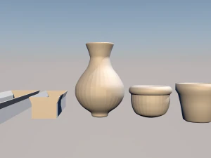 collection of pots for plants and flowers 3D Print Model