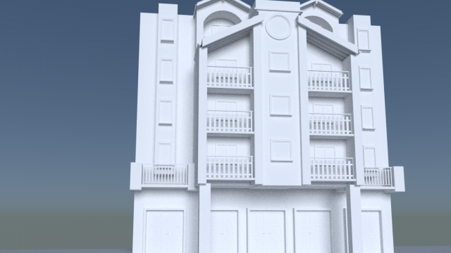 Modern apartment building 3D-Modell .c4d .max .obj .3ds .fbx .stl .blend 