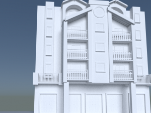 Modern apartment building 3Dモデル